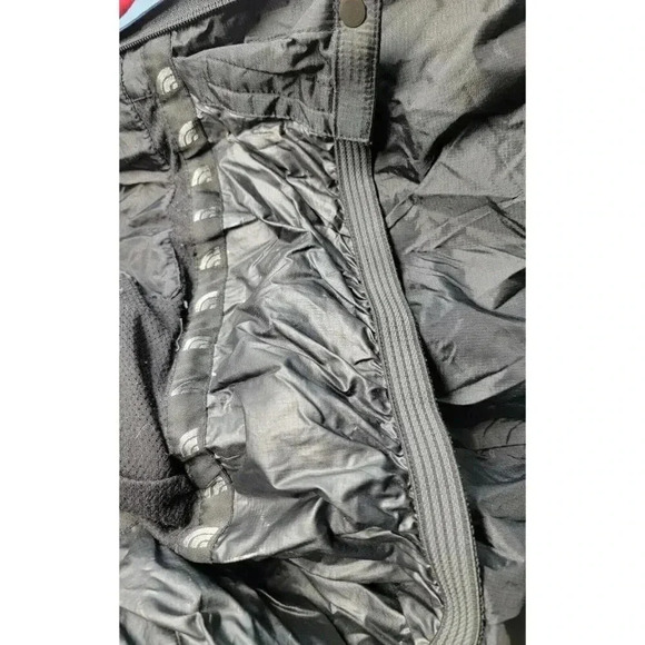 NORTH FACE WOMEN'S LARGE PARKA BLUE BLACK - Picture 7 of 9